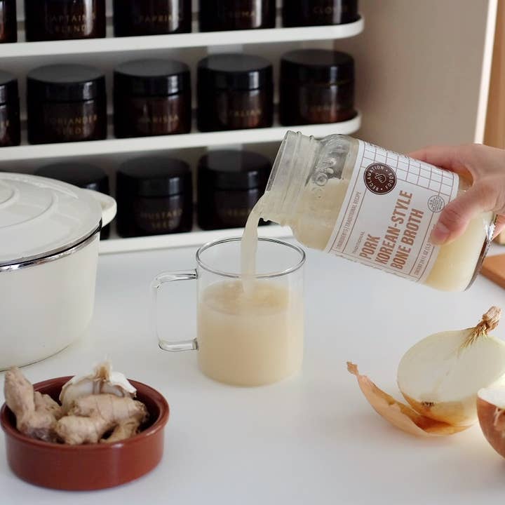 Reclamation Foods (fka Heart & Seoul Food Co.) - Wholesale Broth - Korean-Style Pork Bone Broth: Pasture-Raised Pork, 24 oz