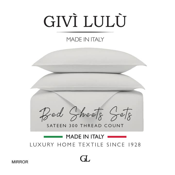 Solid 300 Thread Count - mirror - Duvet Cover Set per la vendita all'ingrosso da parte di Givì Lulù by Vittorio Ursini & Son