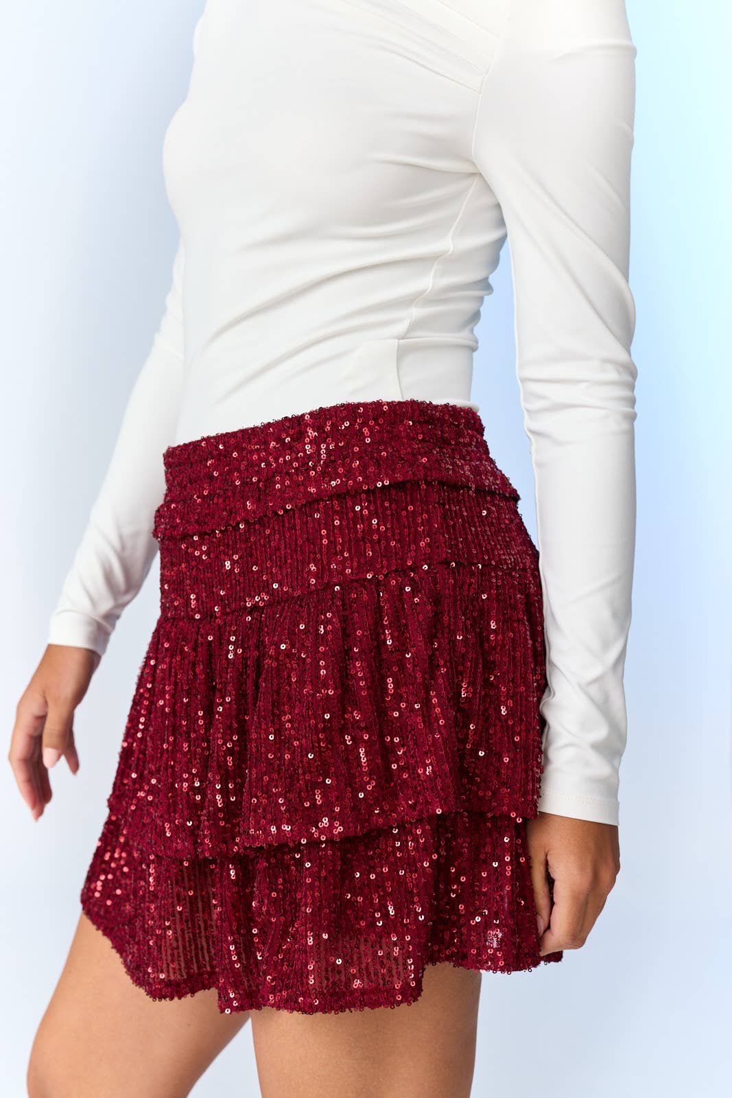 Papermoon - Wholesale Skirt - Women's - PS18588 - Alice Sequin Double Tier Skirt10
