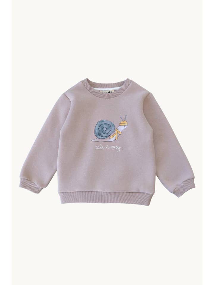 Eli & Nev (we cover U.S. import duties) - Wholesale Sweatshirt - Kids - Baby / Kids Sweatshirt with a Snail Print OEKO-TEX