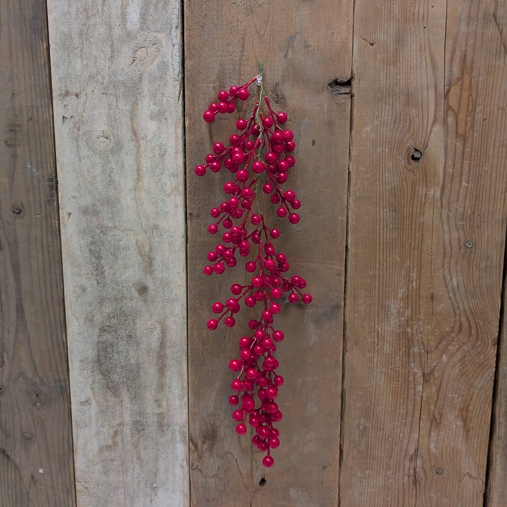 A.T. Imports - Wholesale Artificial Flowers - Red Berry Dripping Garland2