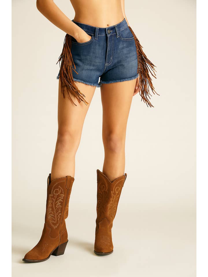 GJG Denim - Wholesale Shorts - Women's - Vaquera Fringe Denim Short