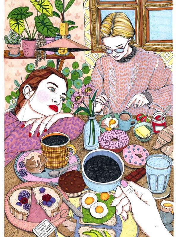 Dreaming Girl - Art Print for wholesale by ANA JAREN STUDIO