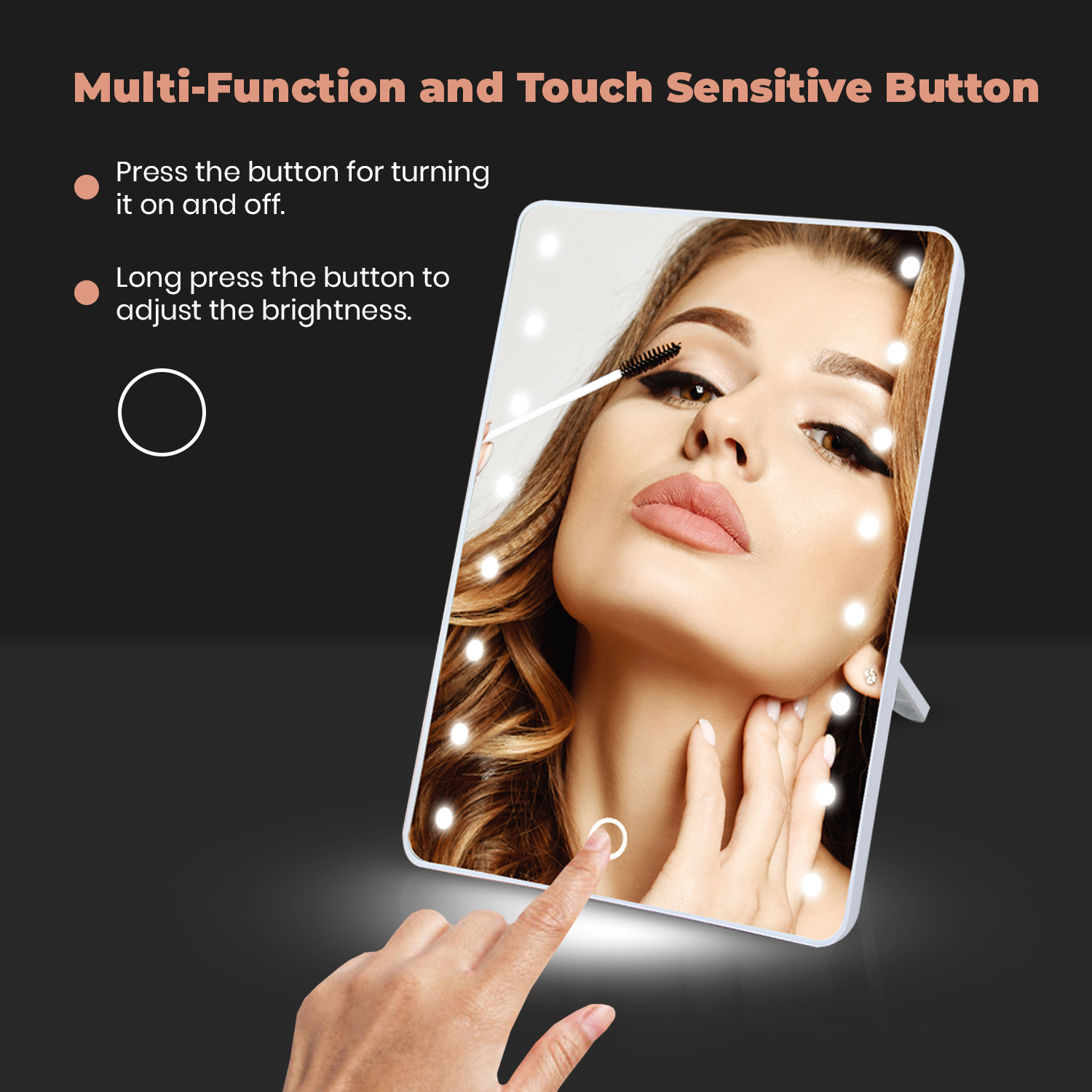 Pursonic - Wholesale Makeup Mirror - Touch Screen Vanity Makeup Mirror2