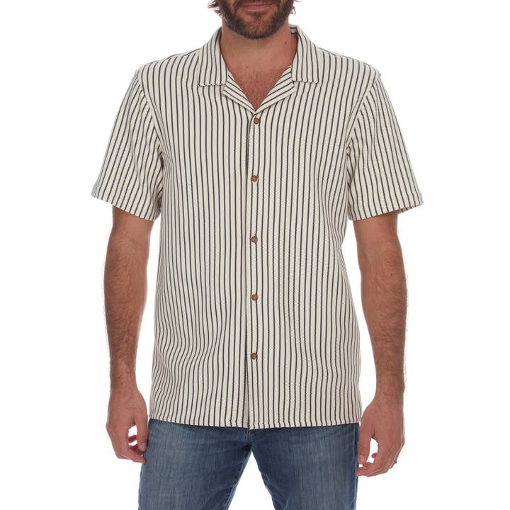 Cream Aldo Striped Shirt for wholesale on Faire