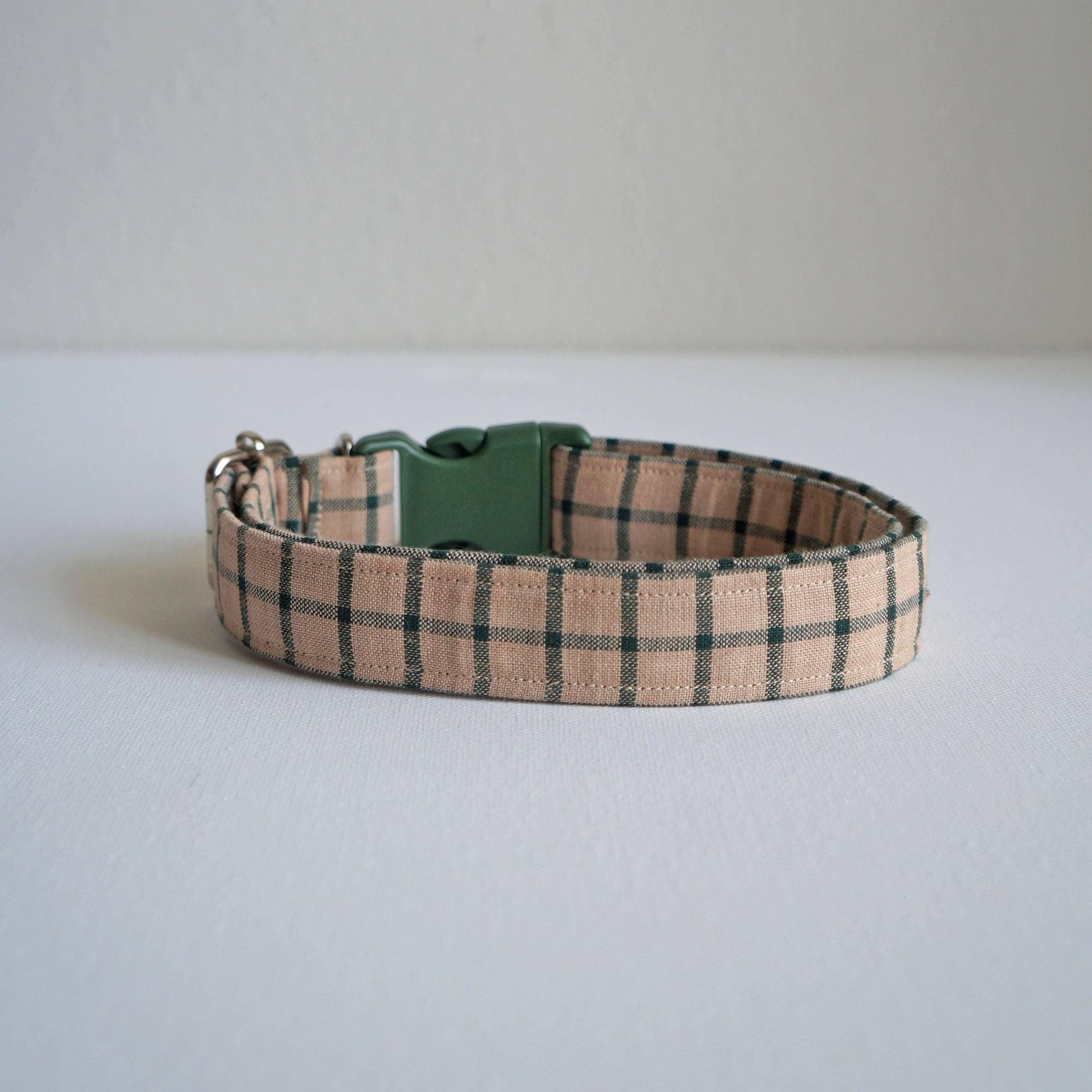 kiwi & WILLOW - Wholesale Pet Collar - Dog - Beige Plaid Dog Collar5