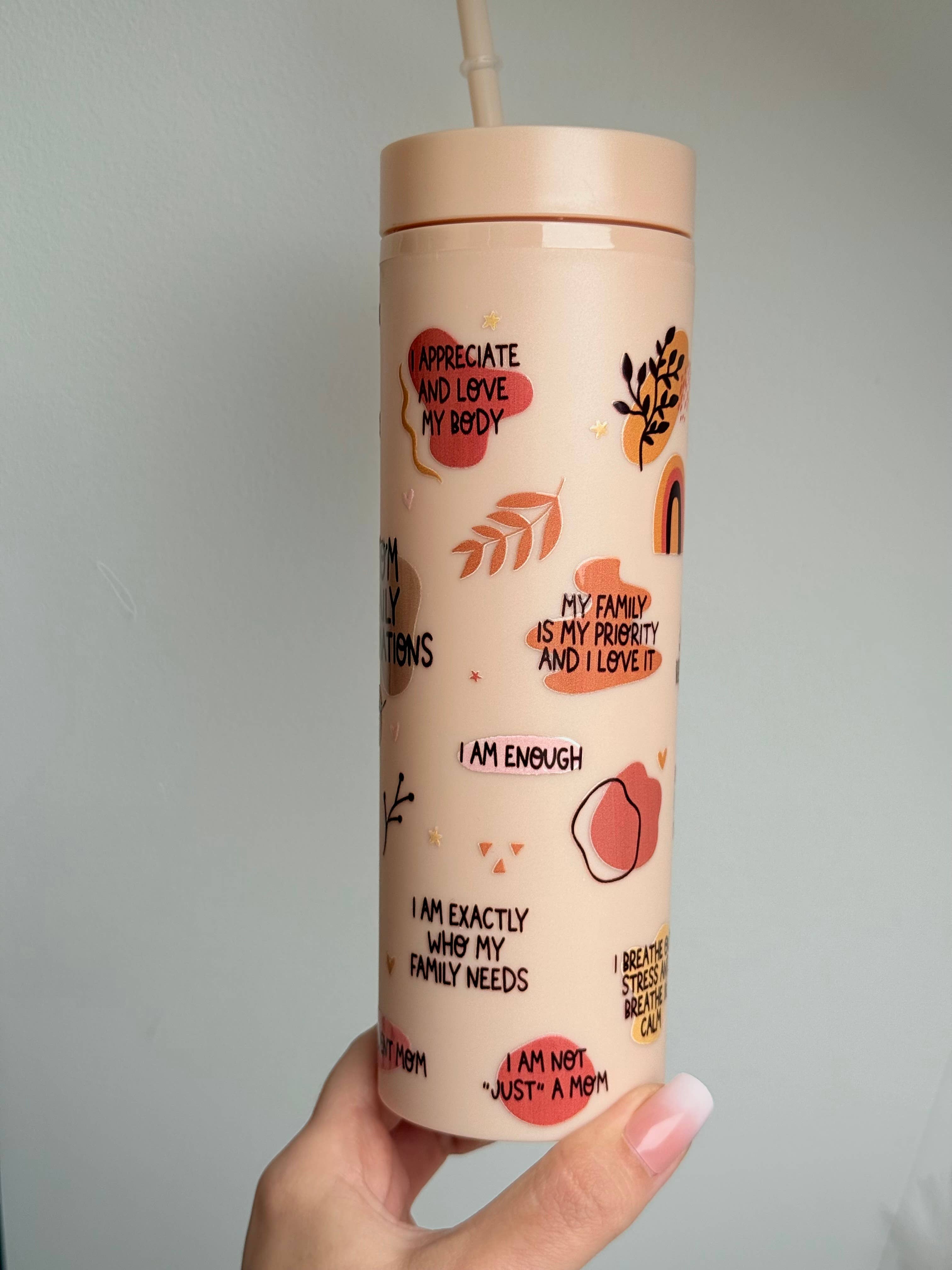 the cute cloud - Wholesale Insulated Mug/Tumbler - Tumbler cup Mom Daily Affirmations5