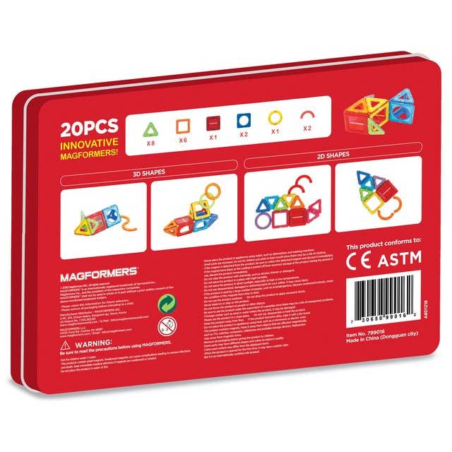 Magformers - Wholesale Toy Set - Kids - Magformers Basic Shapes and More 20 Piece Set7