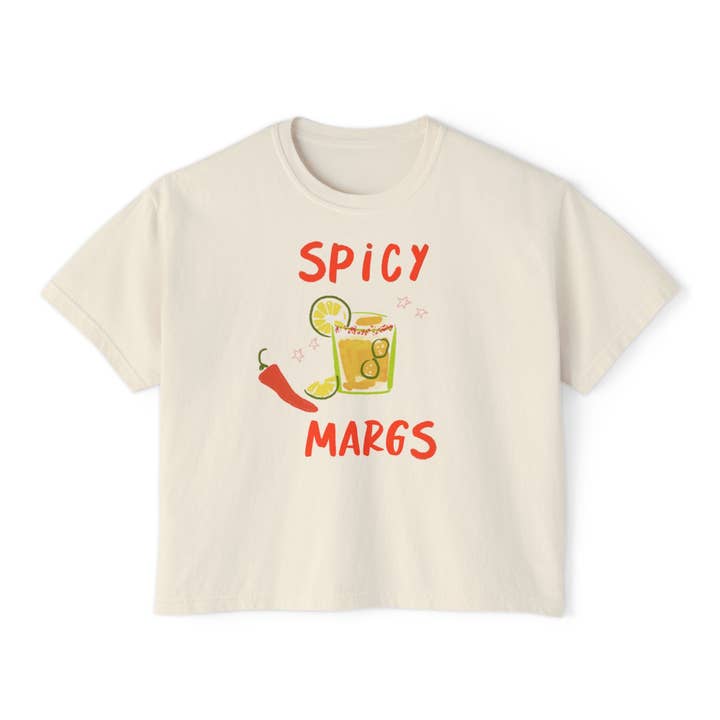 T-SHIRT AMPLE - SPICY MARGS pour la vente par Rebecca Illustrated