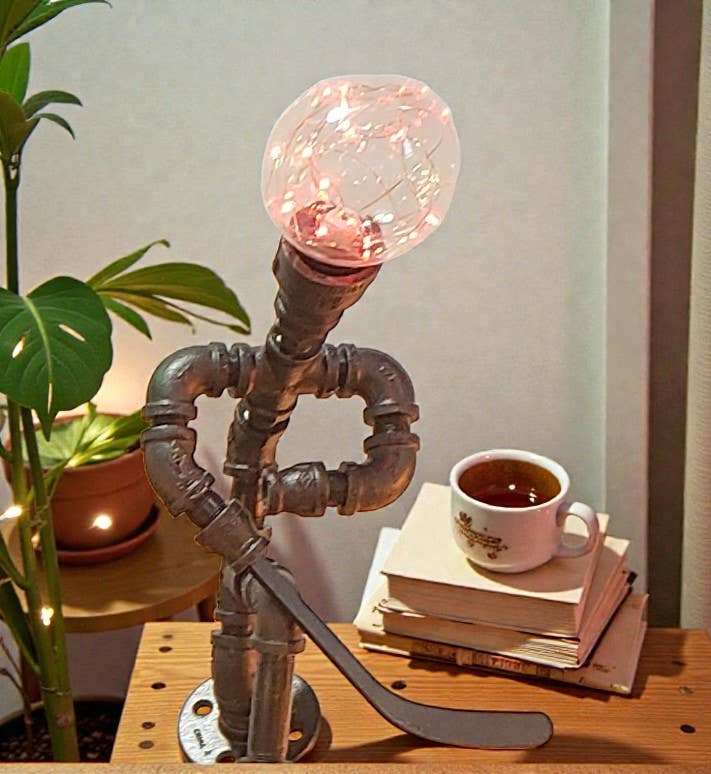 Mr. Willies Lighting - Wholesale Accent/Desk Lamp - Sports minded Industrial Hockey Guy desk lamp 2