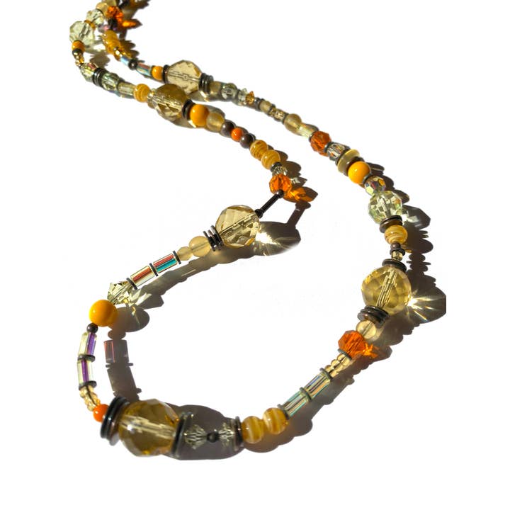 30 INCH NECKLACE "SOLARIS" - AUSTRIAN CRYSTAL, CZECH GLASS for wholesale by Owen Glass Collection