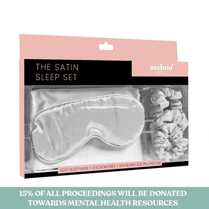 seeboo - Wholesale Bedding Pillowcase/Sham - De-Stressing Satin Sleep Set - SUPPORTS MENTAL HEALTH