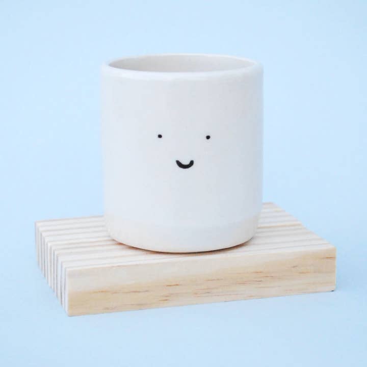Espresso Cup - Smile Design, Handmade Ceramic for wholesale by Modern Pottery Shop
