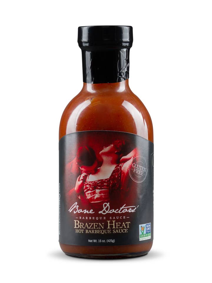 Brazen Heat BBQ Sauce - 15oz (Legacy Bottles) for wholesale by Bone Doctors' BBQ