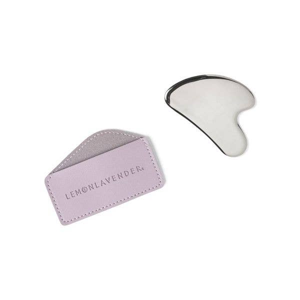 DM Merchandising – Engroshandel Gua Sha – Lemon Lavender Oh My Guash gua sha i rustfrit stål4