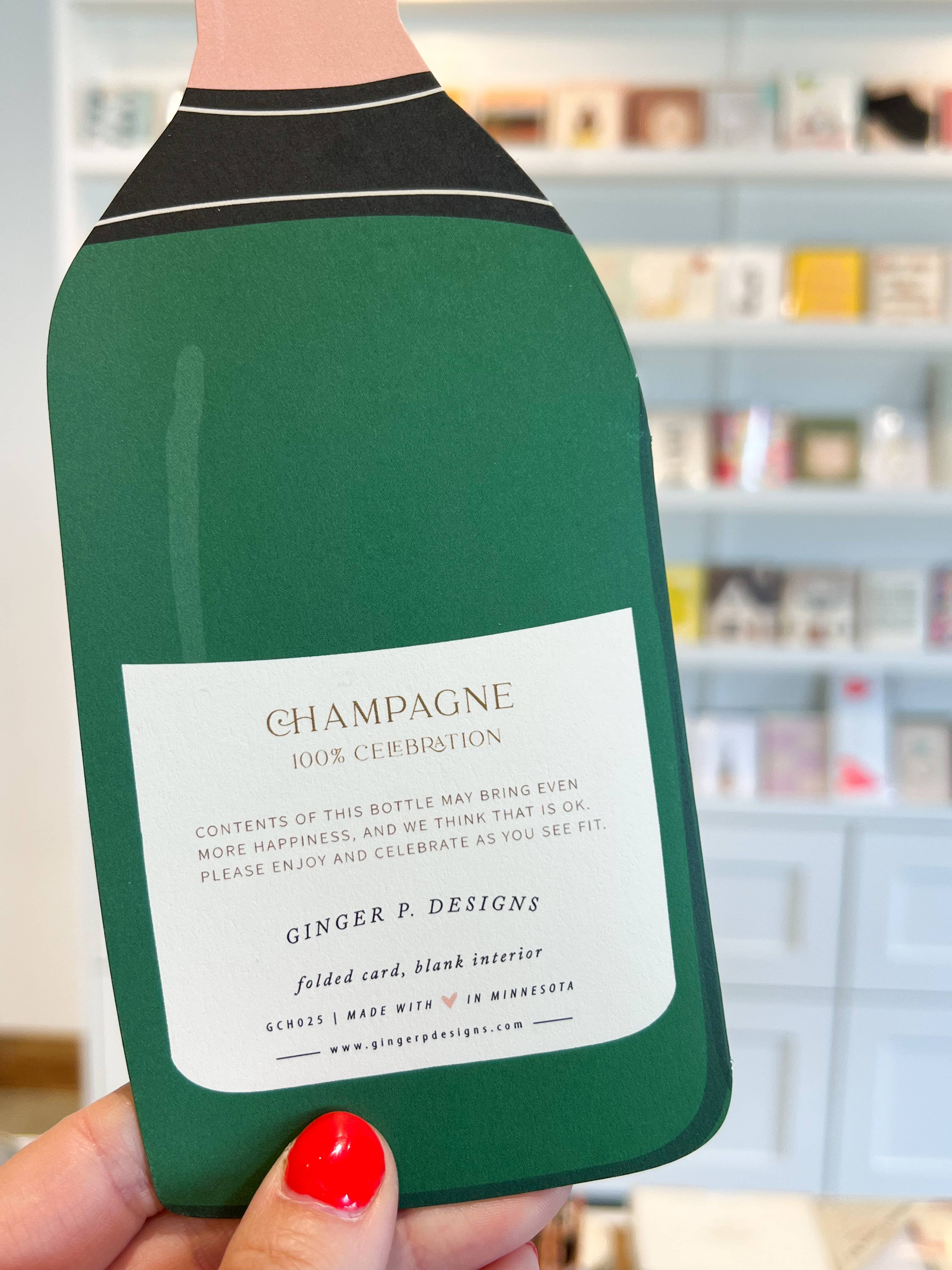 Ginger P. Designs - Wholesale Congratulations Card - A Toast To You Champagne Congratulations Greeting Card3