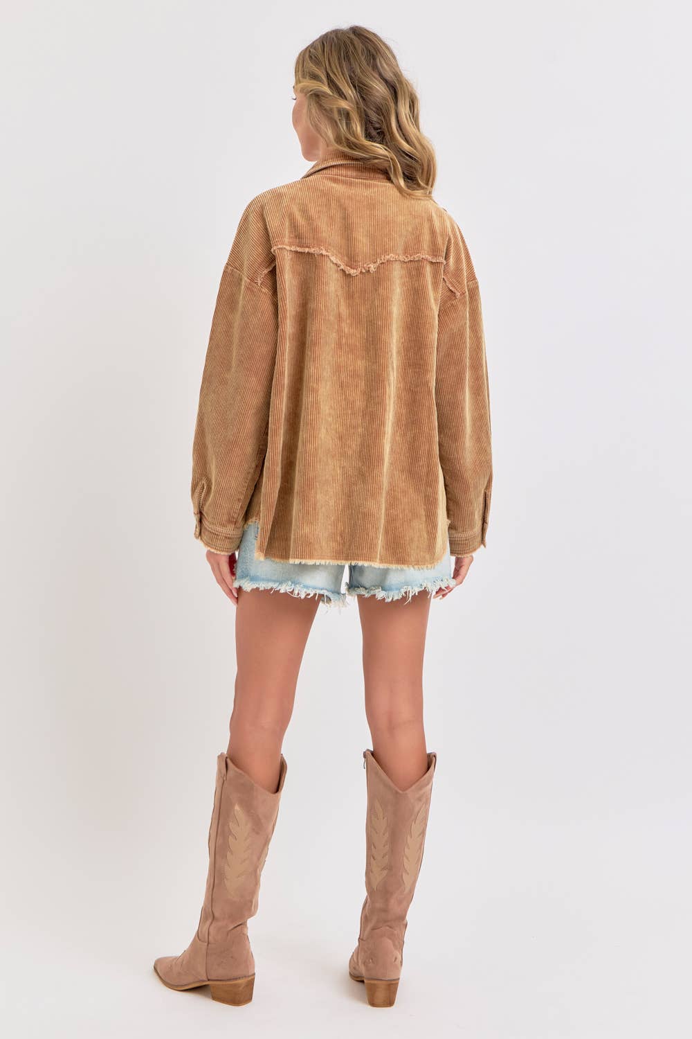 Sweet Lovely by Jen - Wholesale Shirt Jacket/Shacket - Women's -  CORDUROY SHACKET MINERAL WASHED COWBOY WESTERN COMBINED14