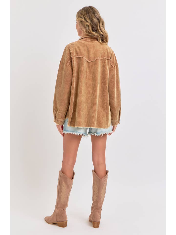 Sweet Lovely by Jen - Wholesale Shirt Jacket/Shacket - Women's - SHACKET MINERAL WASHED CORDUROY4