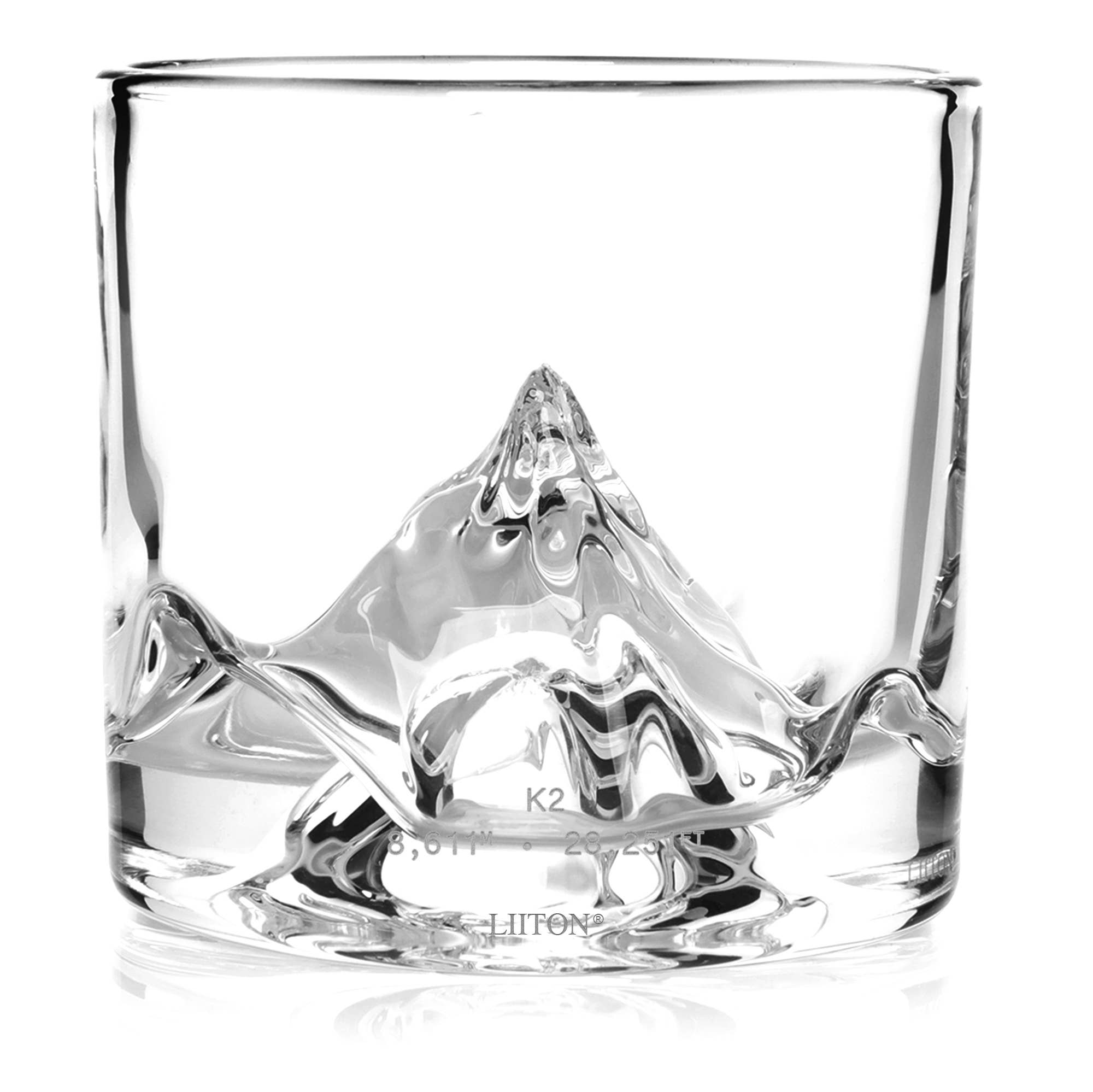 Viva | Espro | Liiton - Wholesale Cocktail/Liquor Glass - The Peaks - 4-Piece Crystal Bourbon Whiskey Glass Set2