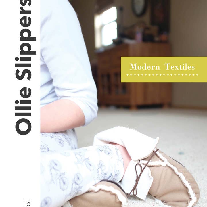 Ollie Slippers Paper Pattern for wholesale by Modern Textiles