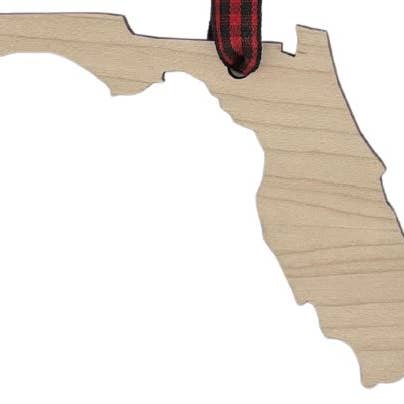 Enfeite de Natal em branco da Flórida por atacado de Woodlander Workshop