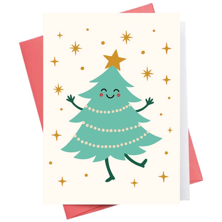 Festive Tree V1 | Christmas Greeting Card for wholesale by Inkwell Cards