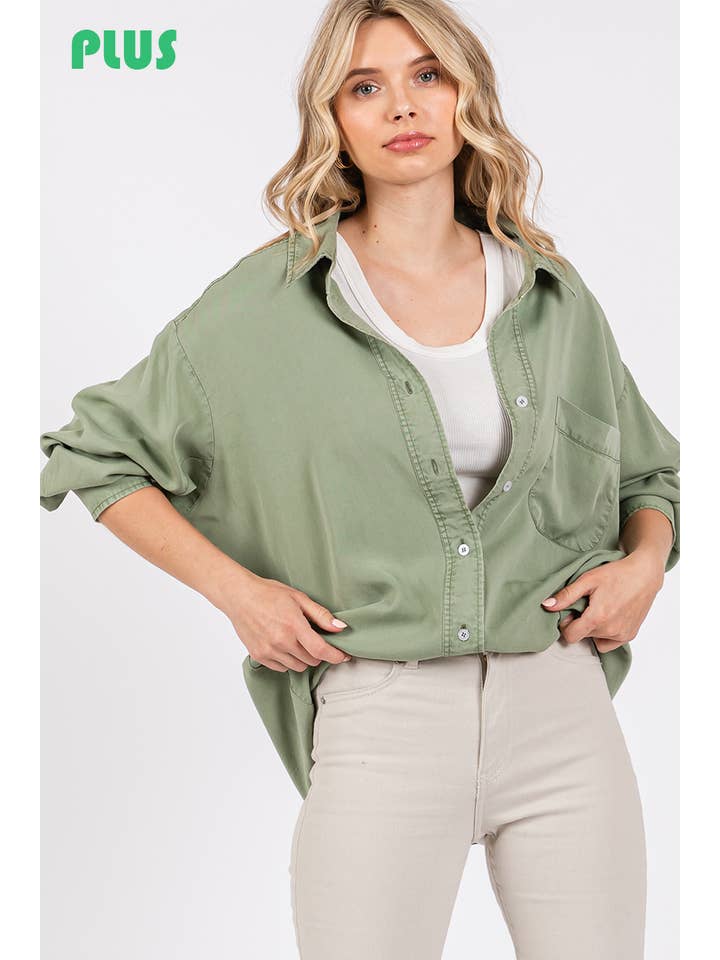 ZiA Apparel – Engroshandel Skjorte med buttondown – til kvinder – V-UDSKÆRING REVERSKRAVE PLUS SIZE SKJORTE8