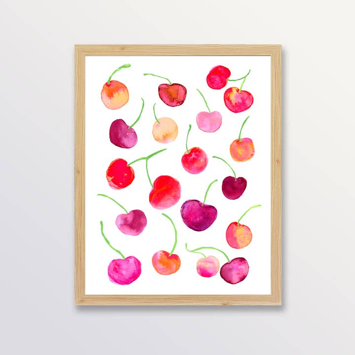 Aquarell-Kirschen Kunstdruck für den Großhandel von Aaryn West