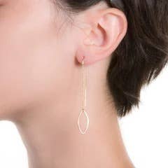 Lotus Threader Earrings for wholesale by Limbo Jewelry