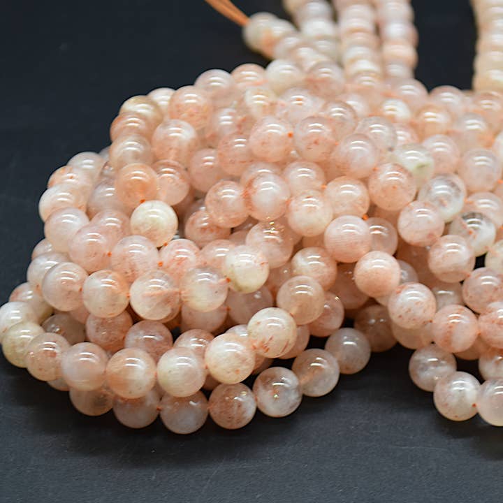 Oriental Direct Craft Supplies - Wholesale Beads - Grade A Natural Sunstone Semi-precious Round Beads3