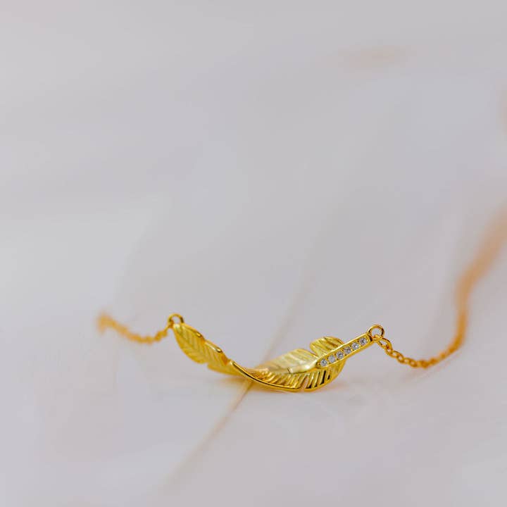 Ich bin leicht wie eine Feder Sterling Silber Halskette für den Großhandel von Harma