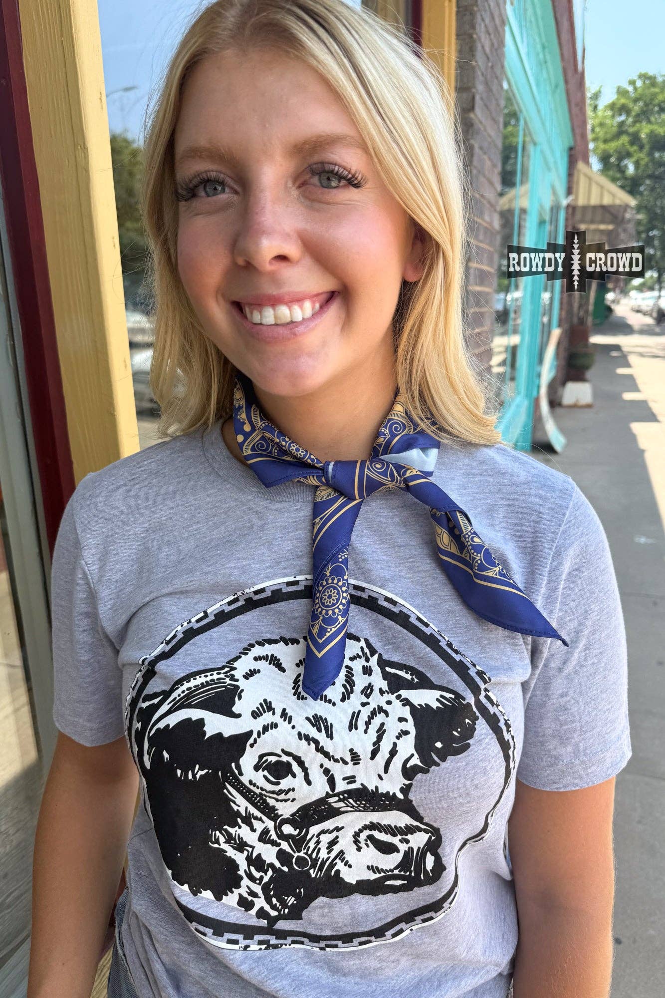 Rowdy Crowd Clothing - Wholesale Scarf - Women's - SMALL Punchy Paisley Wild Rag