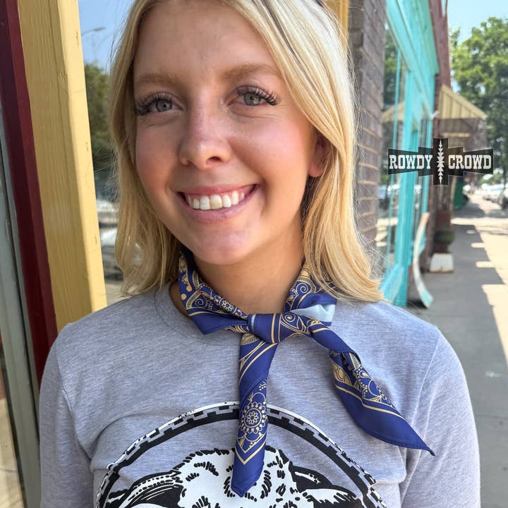 Rowdy Crowd Clothing - Wholesale Scarf - Women's - SMALL Punchy Paisley Wild Rag0