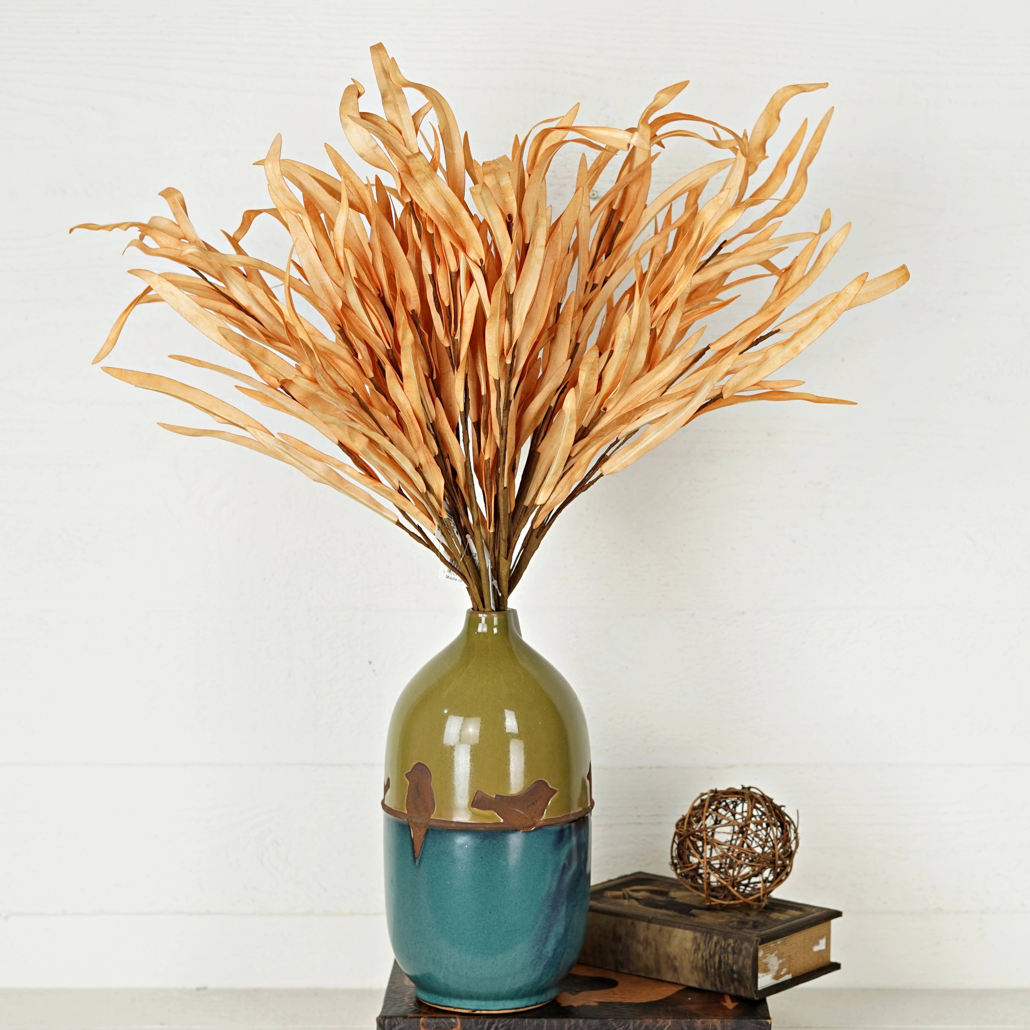 Impressive Enterprises, Inc. - Wholesale Artificial Flowers - 29563- 27in Spray-Foam Willow Leaves-Autumn3