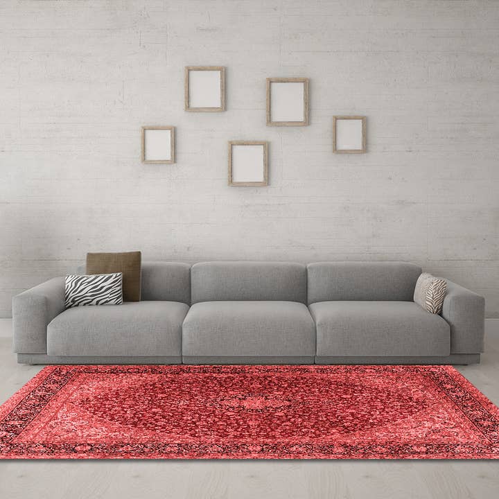 Maskinvaskbare persiske røde traditionelle områdetæpper for engroshandel hos Ahgly