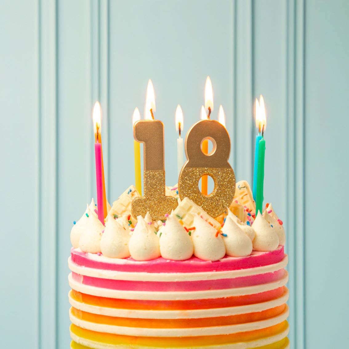 Talking Tables USA - Wholesale Cake Candle - We Heart Birthdays Gold Glitter Number Candle Starter Kit3