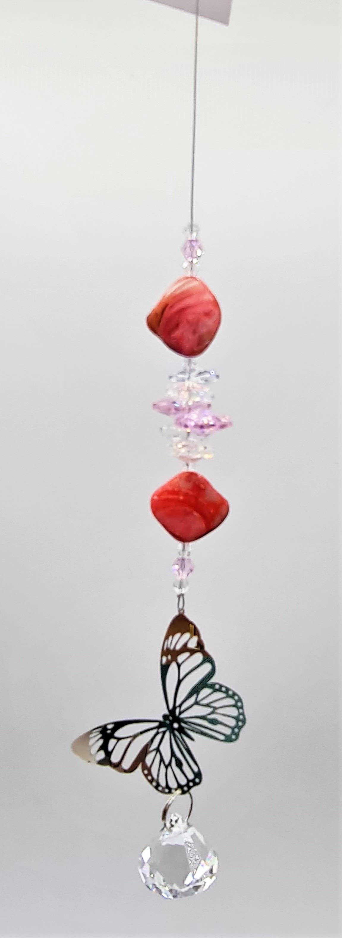 Gifts N Crystals – wholesale Suncatcher – Butterfly Suncatchers- filigree shell beads BFSC-S13