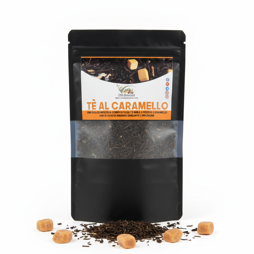 Cibobenessere - Wholesale Health/Detox Tea - 100% Natural Caramel Tea - Sweet and Enveloping0