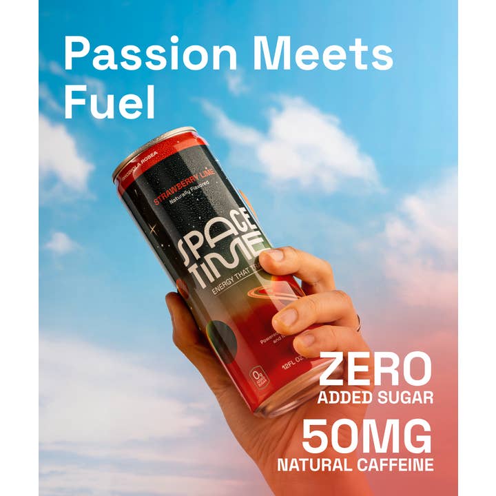 SpaceTime - Wholesale Sports/Energy Drink - STRAWBERRY LIME - (12 Pack)5