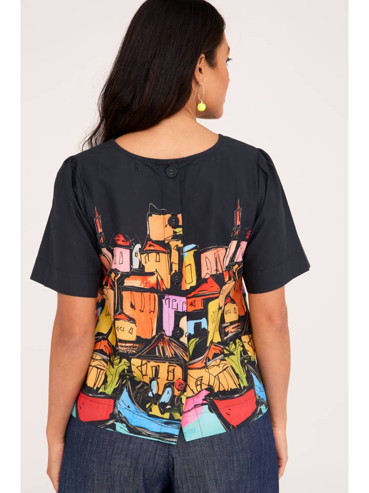 ella & sunday - Wholesale Buttoned-down shirt – Women's - Sabrina Top Portofino6