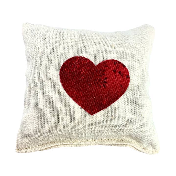 Heart Appliqued Sachet - Choice of Scent, Size, & Color for wholesale by Perry Home Naturals