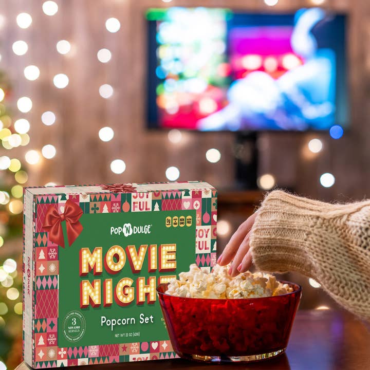 Pop 'N Dulge - Wholesale Popcorn - Christmas Movie Night Gourmet Popcorn Gift Set