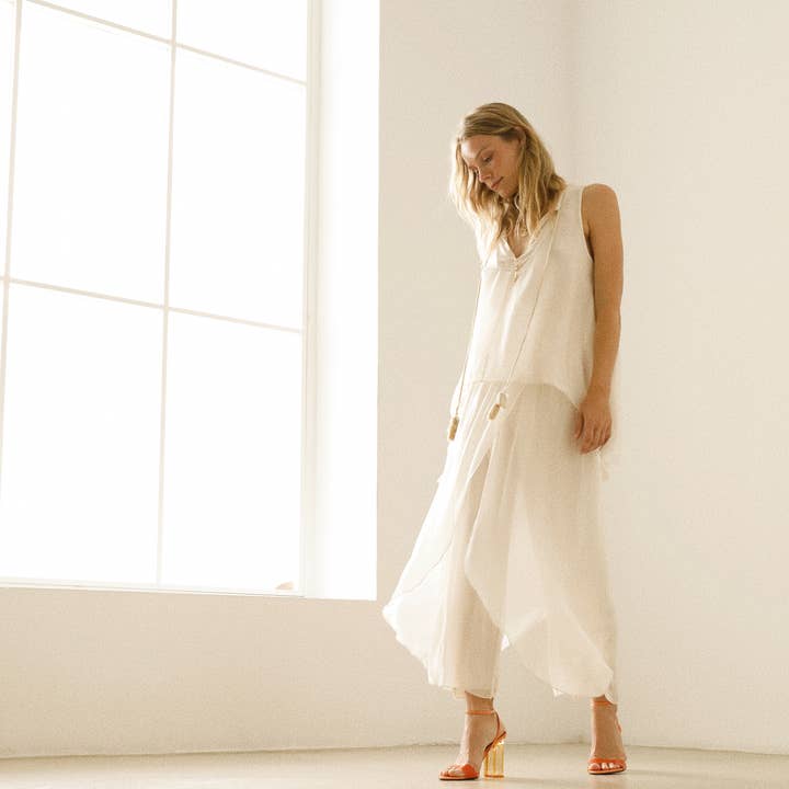 IRREGULARLY CUT VISCOSE SILK TOP - MS3T50-13 for wholesale by - by MORGANA Italy -