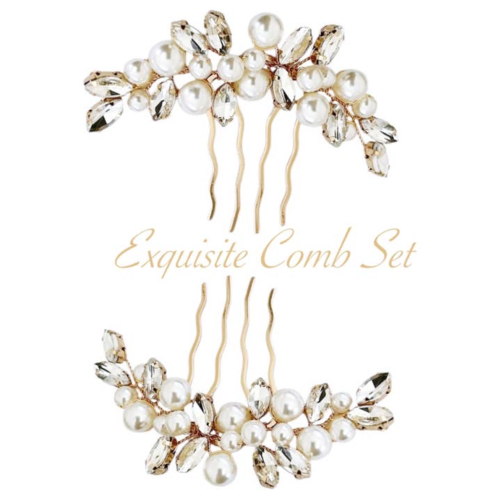 ATHENA COLLECTIE - EXQUISITE KAMSET - HC305 GOUD voor wholesale door Athena Bridal Jewellery