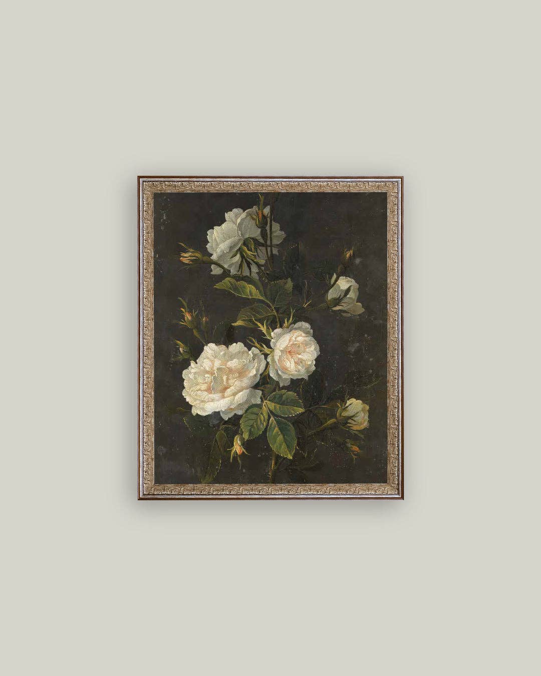 Petal Lane Home - Wholesale Art Print - Moody Still Life Rose Framed Antique Art3
