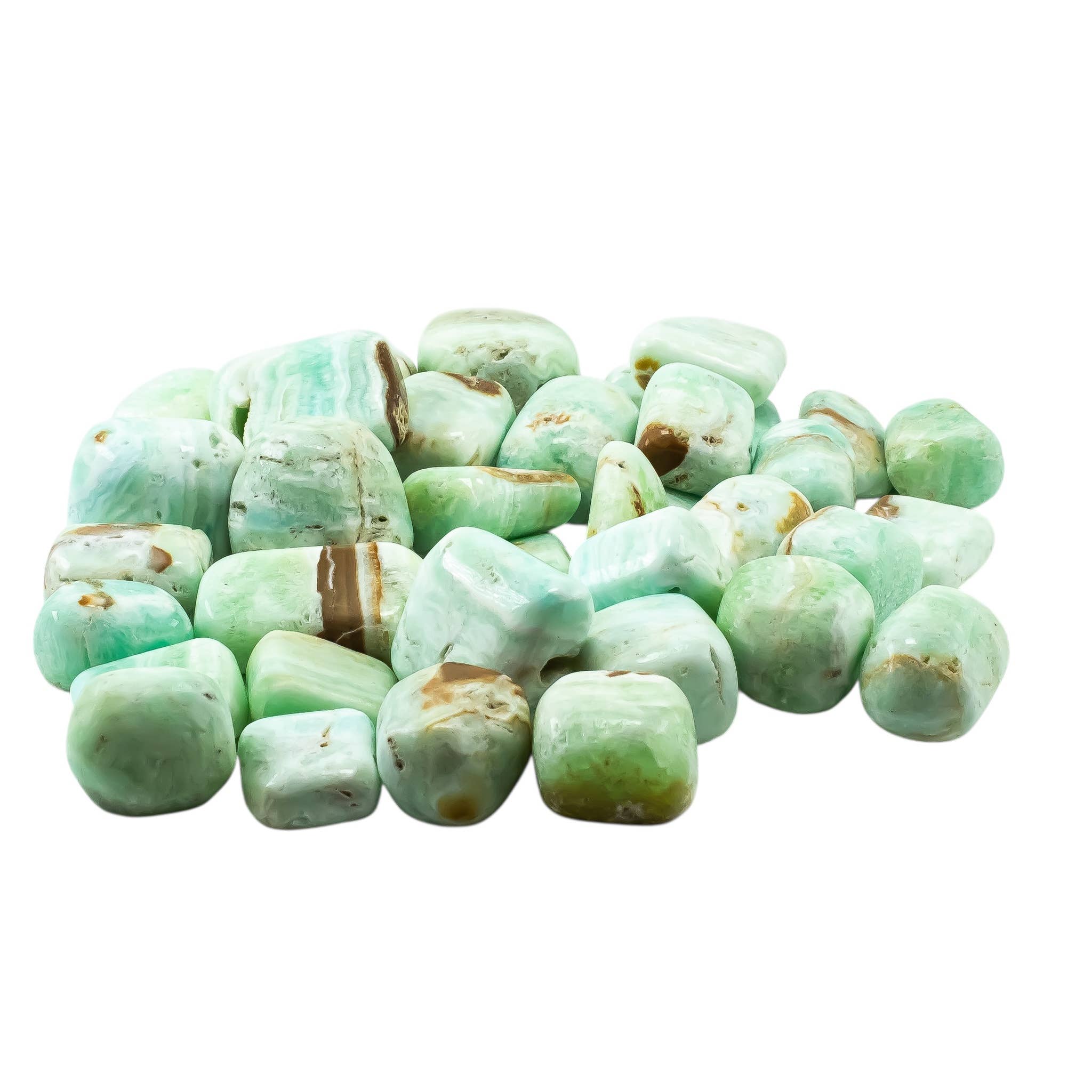 Quasar Gems USA - Wholesale Spiritual Stone/Crystal - Caribbean Calcite Tumbled 1KG2