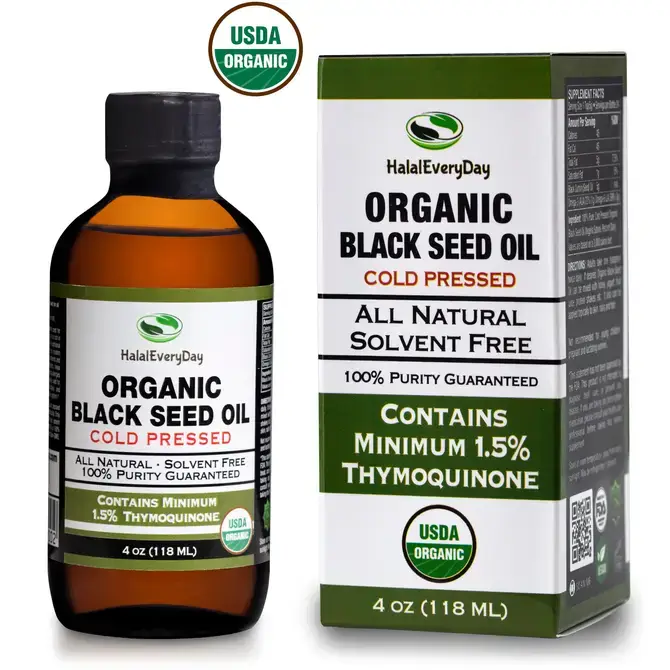 HalalEveryDay - Venta al por mayor Suplementos/vitaminas para beber - Aceite de Semilla Negra - Orgánico USDA2