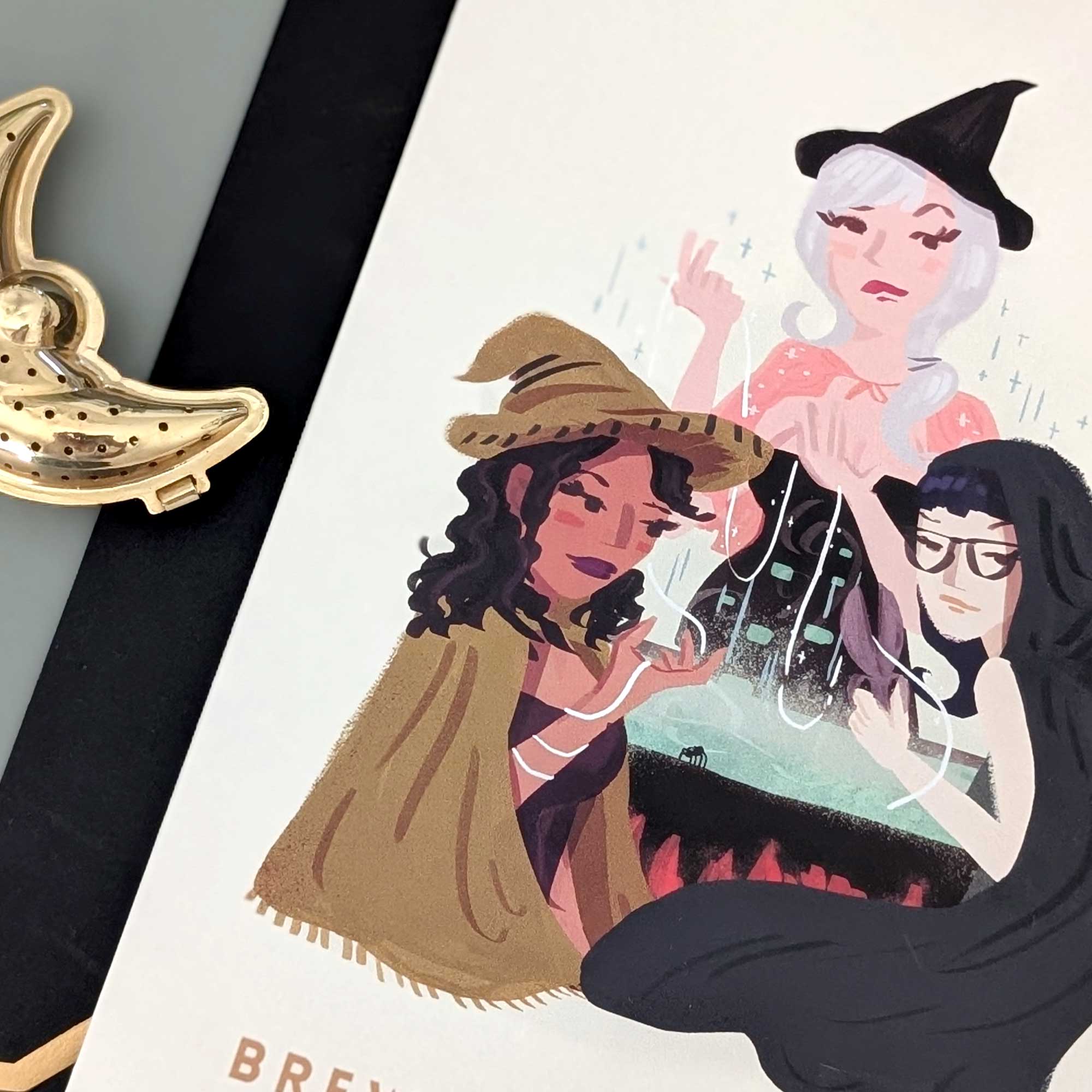 Vox Intra - Vente Carte de vœux classique - Carte de vœux sorcière "Breuvages avant potes"  |  Vierge5