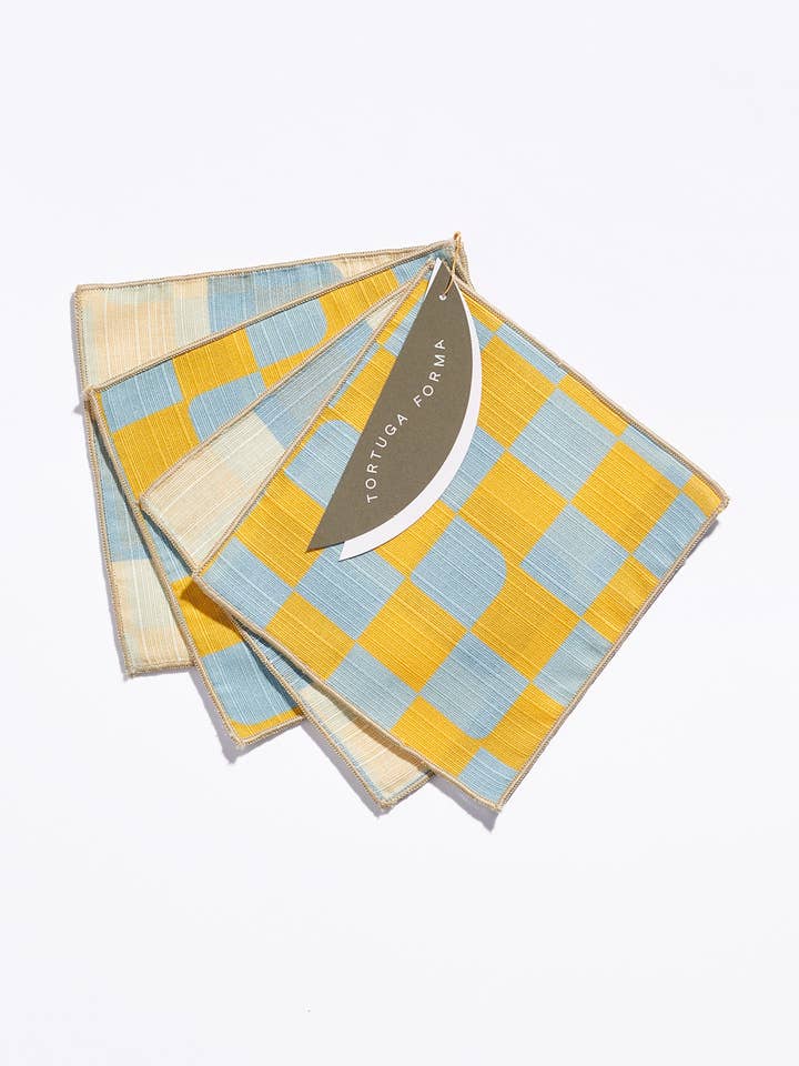 Cocktail Napkins Double Sided Checker Sky for wholesale by Tortuga Forma