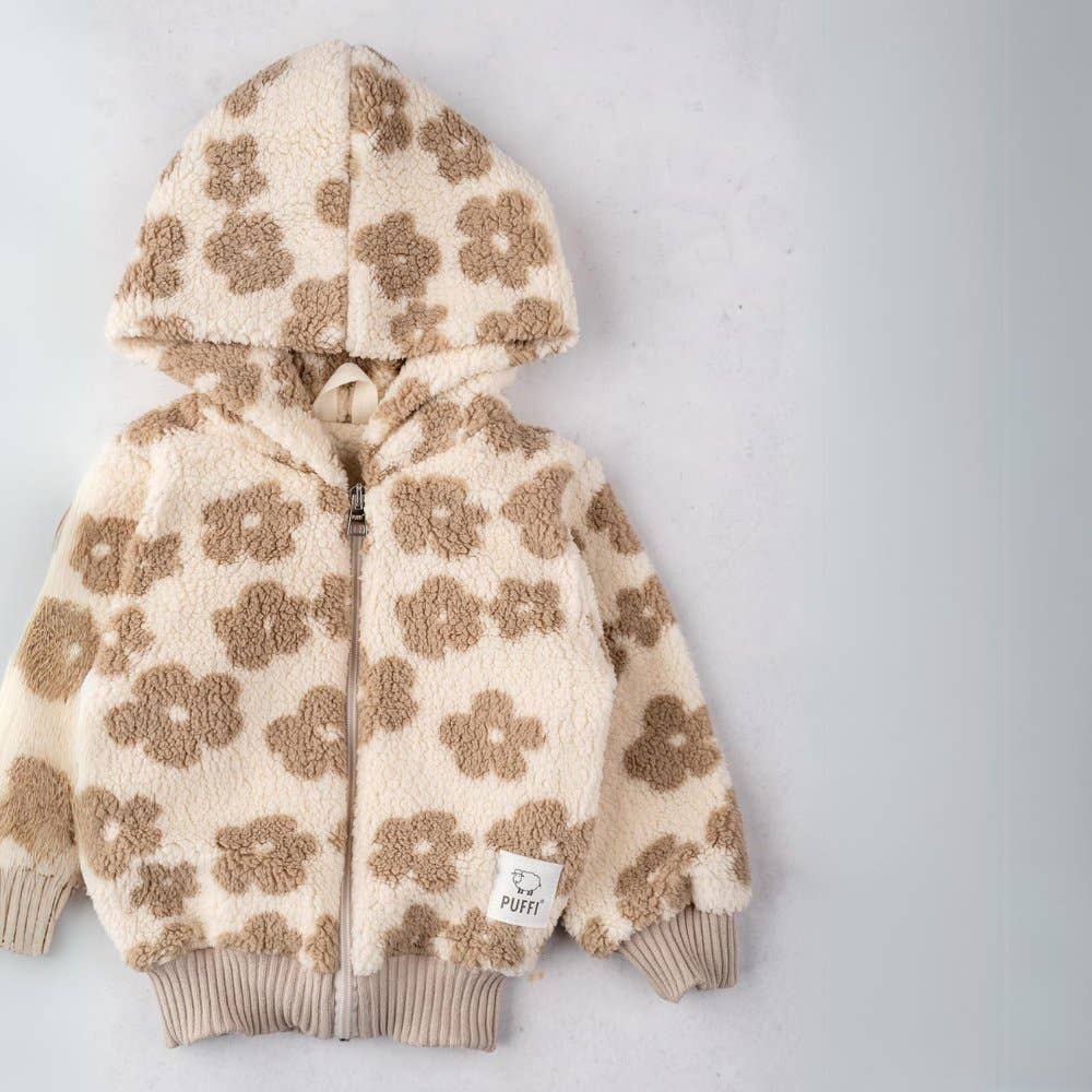 PUFFI - Vente Sweat à capuche – enfant - Veste pour enfants SHERPA DAISY1